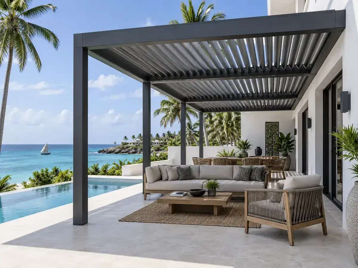 Aluminium pergola system