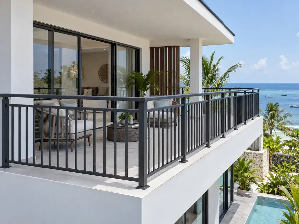 Balcony railing in a Zanzibar villa