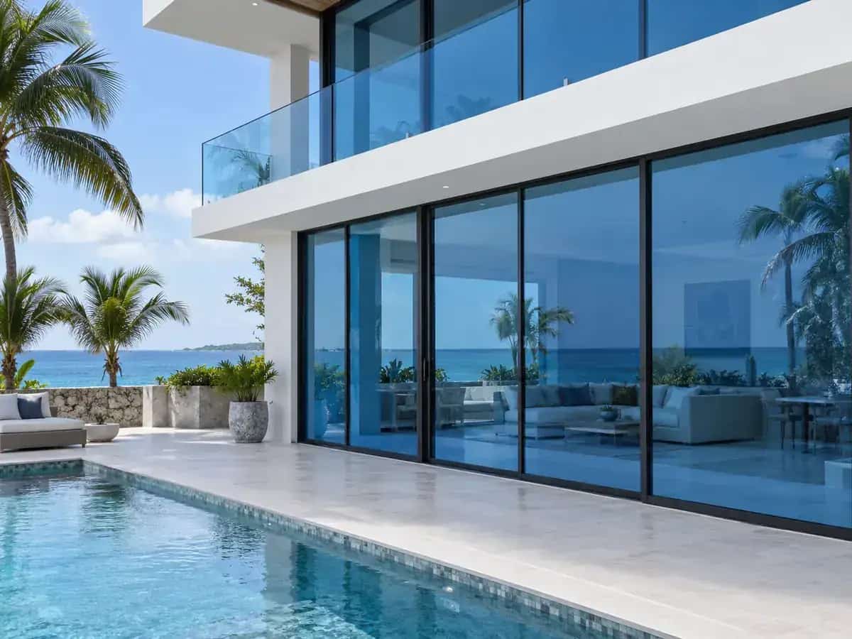 Blue tinted glass option