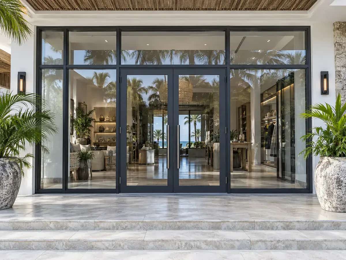 Aluminium shopfront system