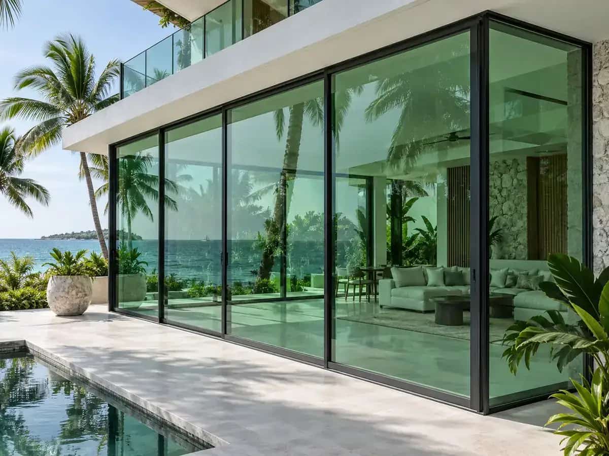 Green tinted glass option