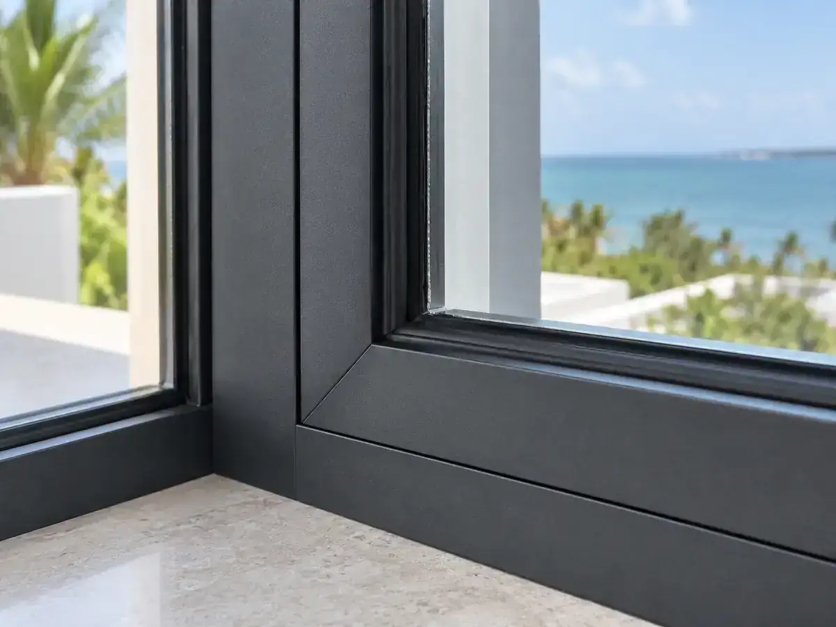 Standard powder-coated aluminium profile sample