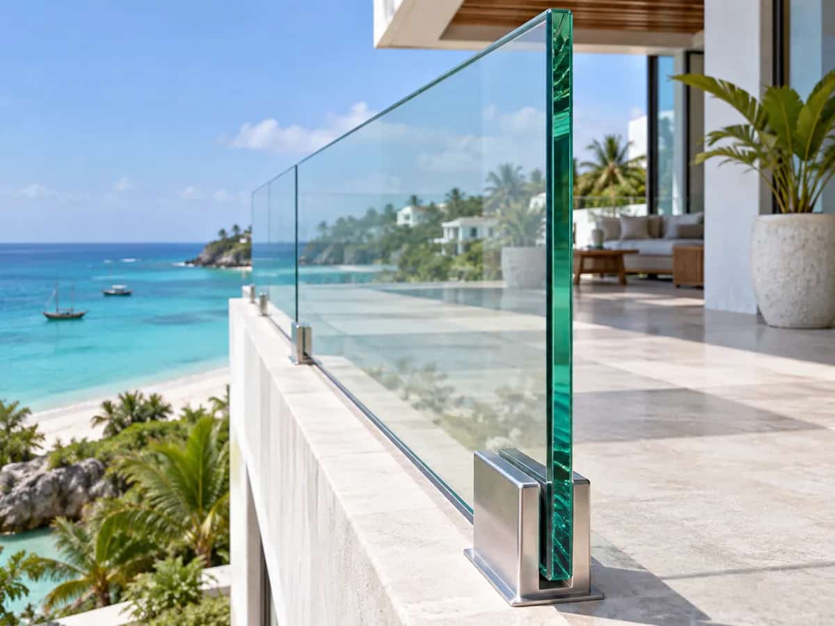 Toughened safety glass balustrade