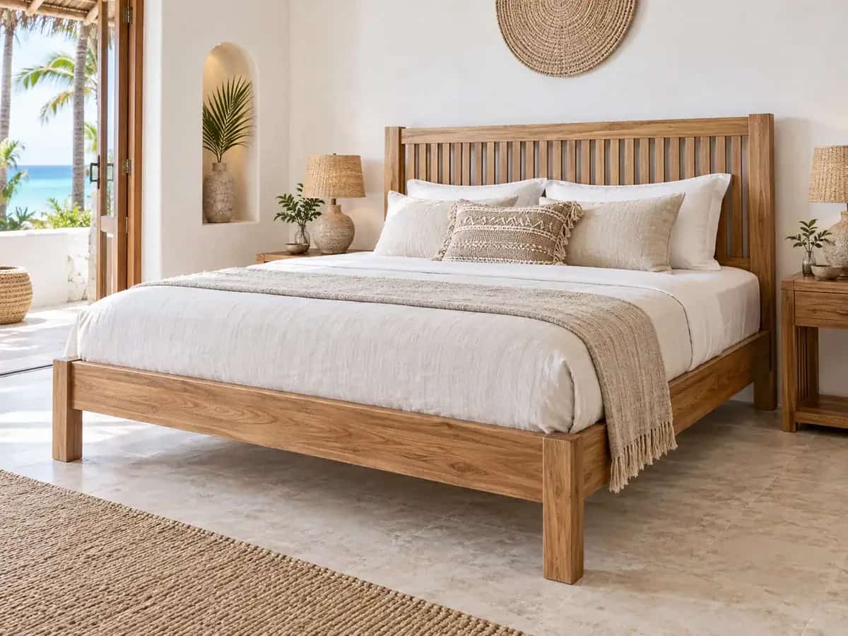 Queen Wooden Bed