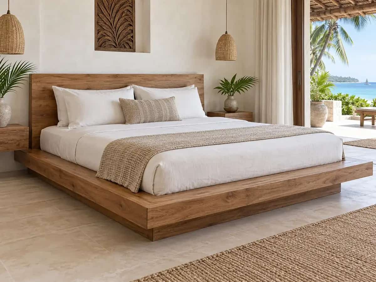 Wooden Platform Bed