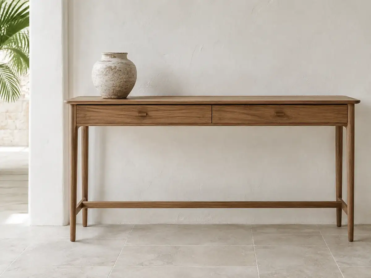 Elegant wooden console table