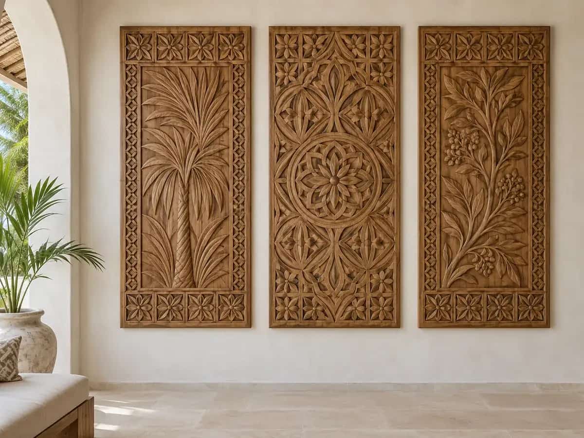Decorative wooden wall panels