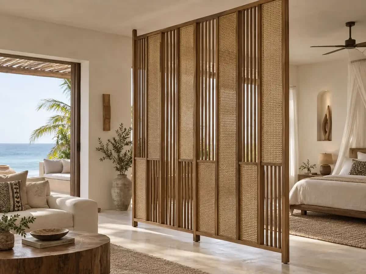 Wooden room divider