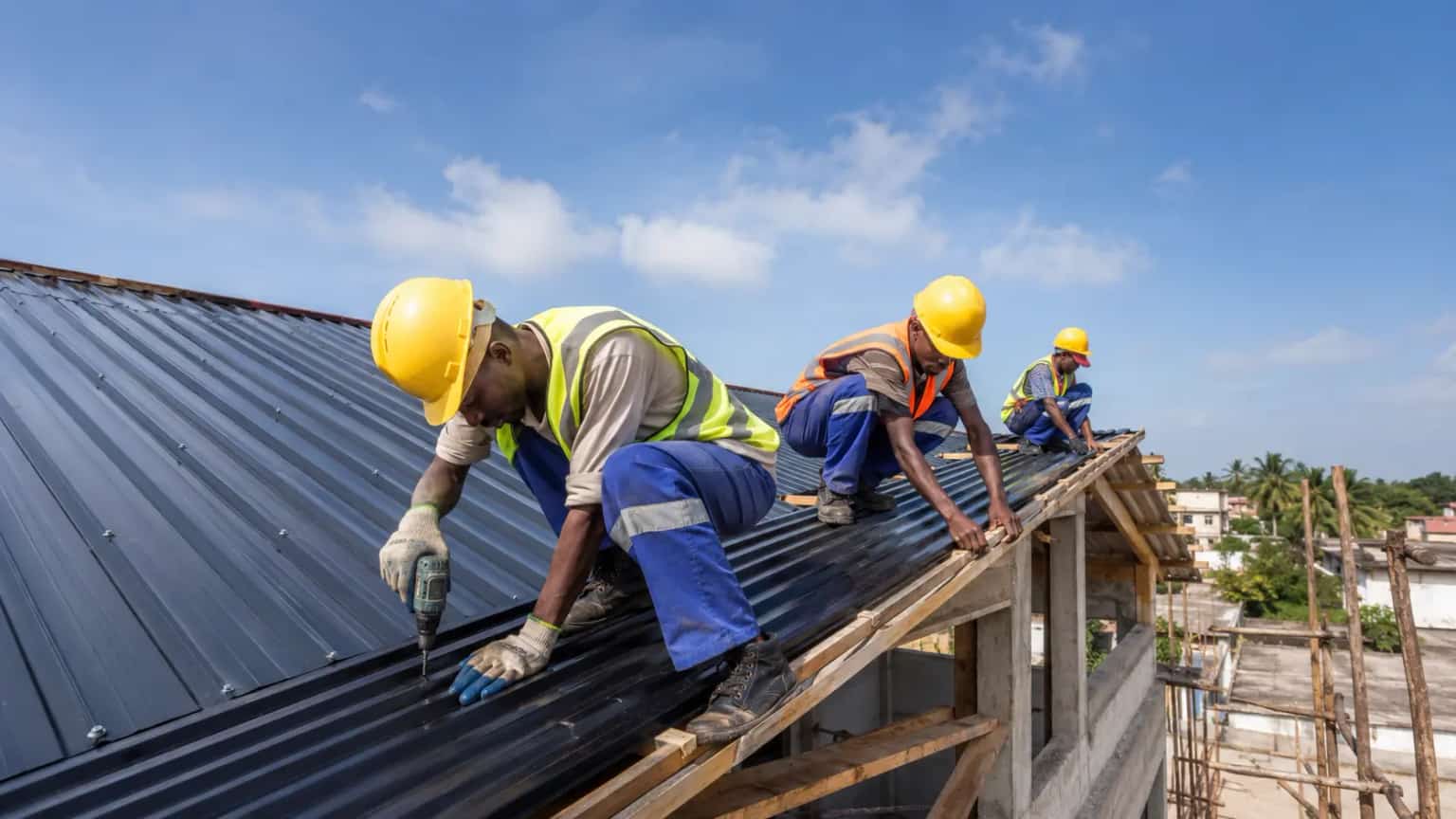 Roof sheeting installation
