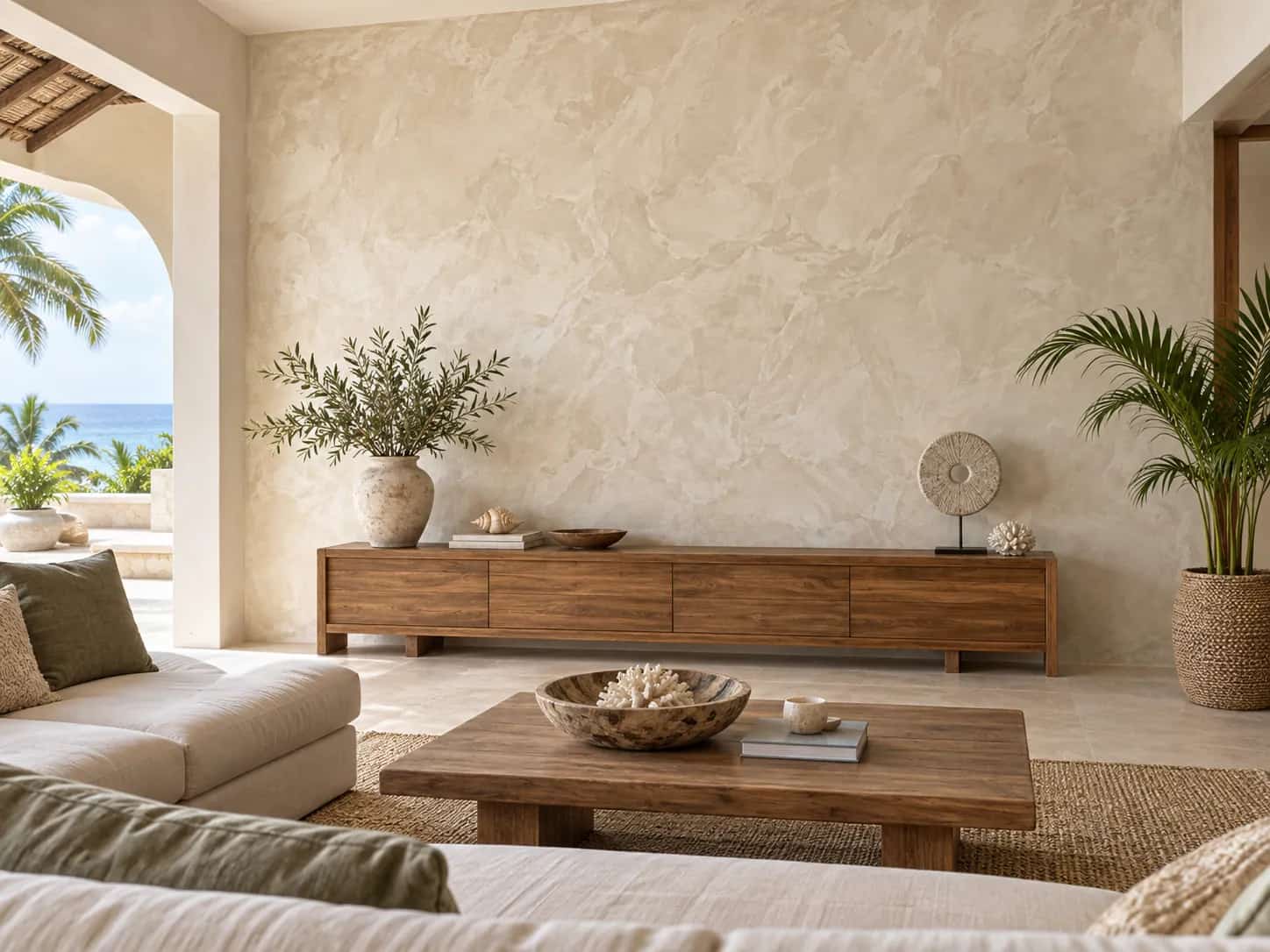 Decorative Venetian plaster wall finish