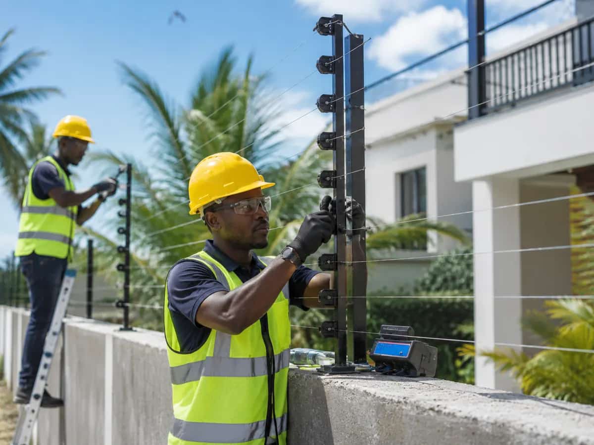 Electric fence with alarm