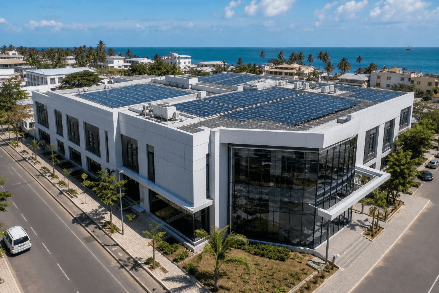 Commercial solar installation