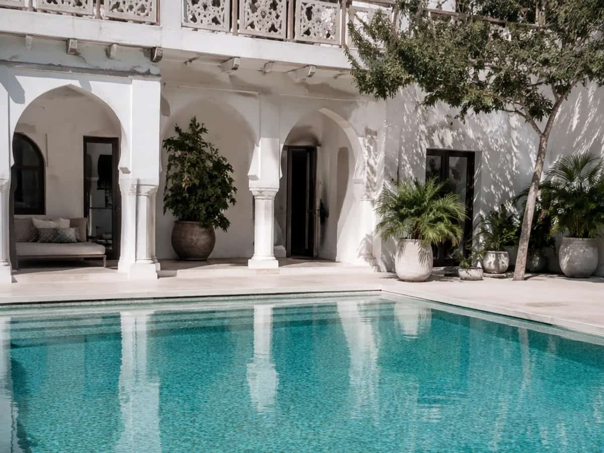 Fully tiled swimming pool