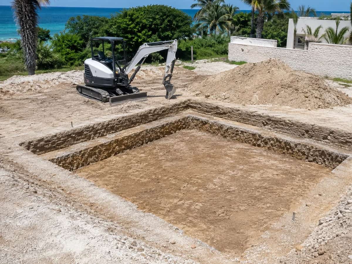 Pool excavation and groundworks