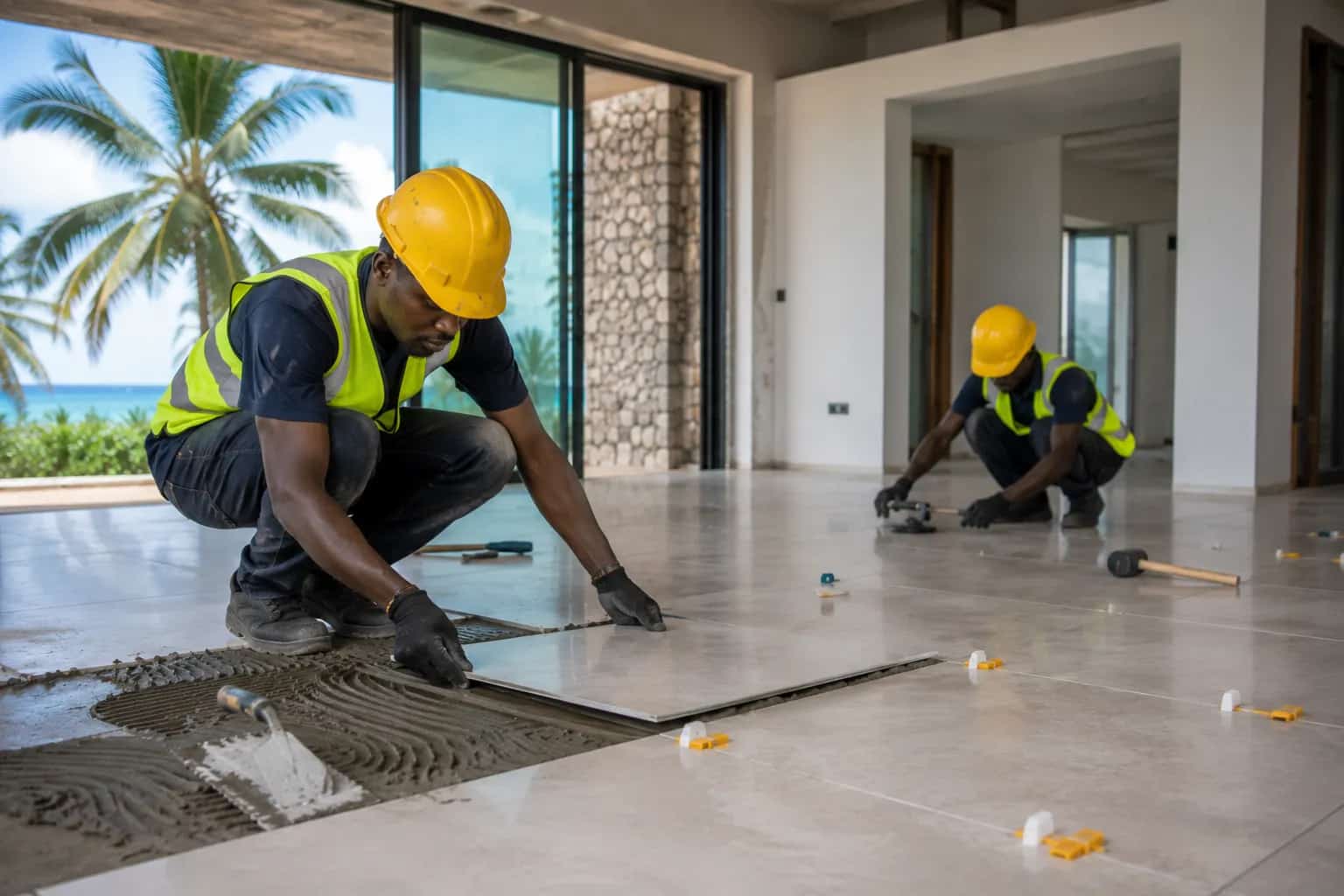 Tile installation