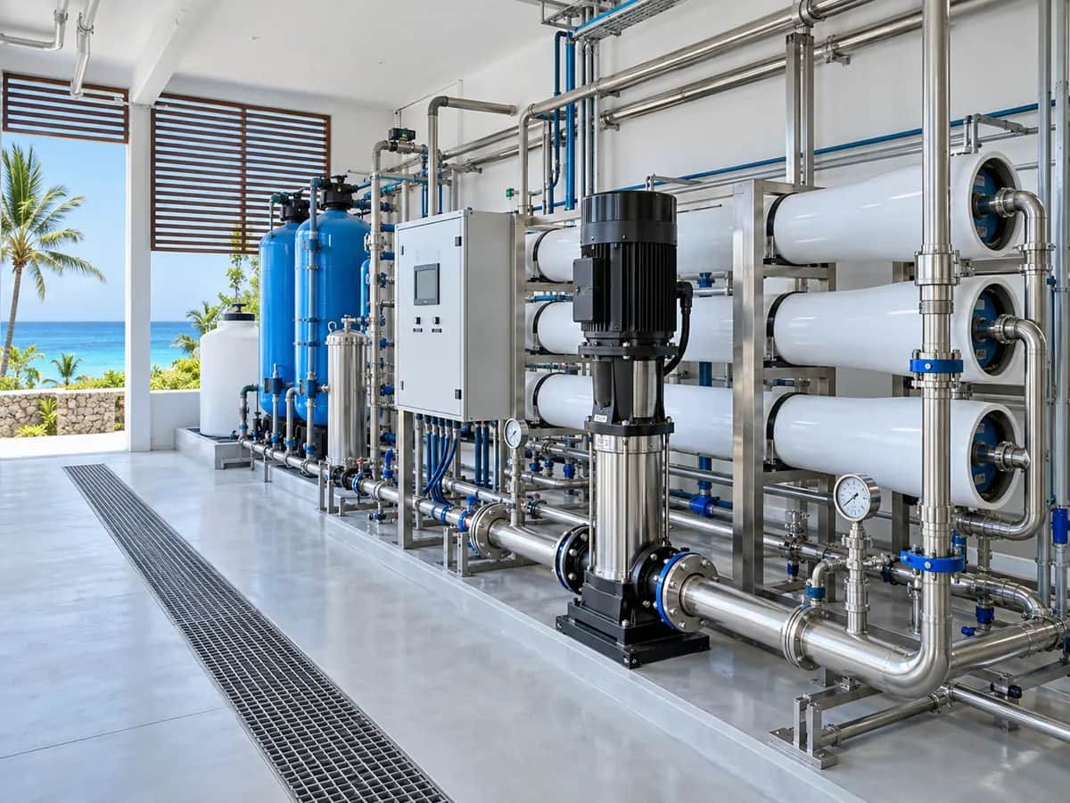 Seawater reverse osmosis desalination plant