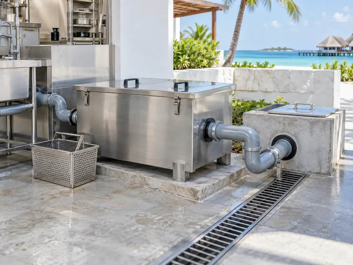 Commercial wastewater grease interceptor