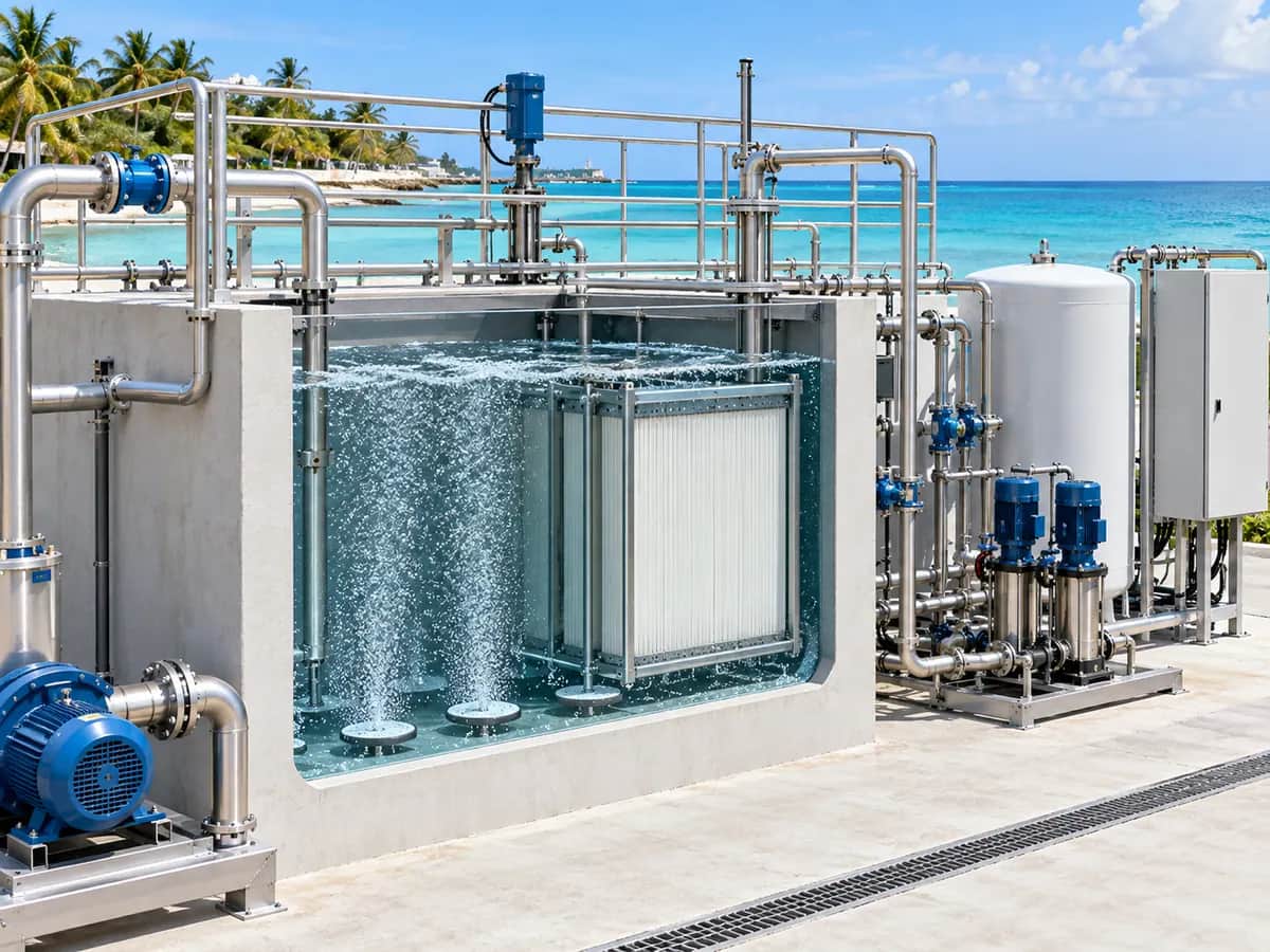 Membrane bioreactor wastewater treatment system