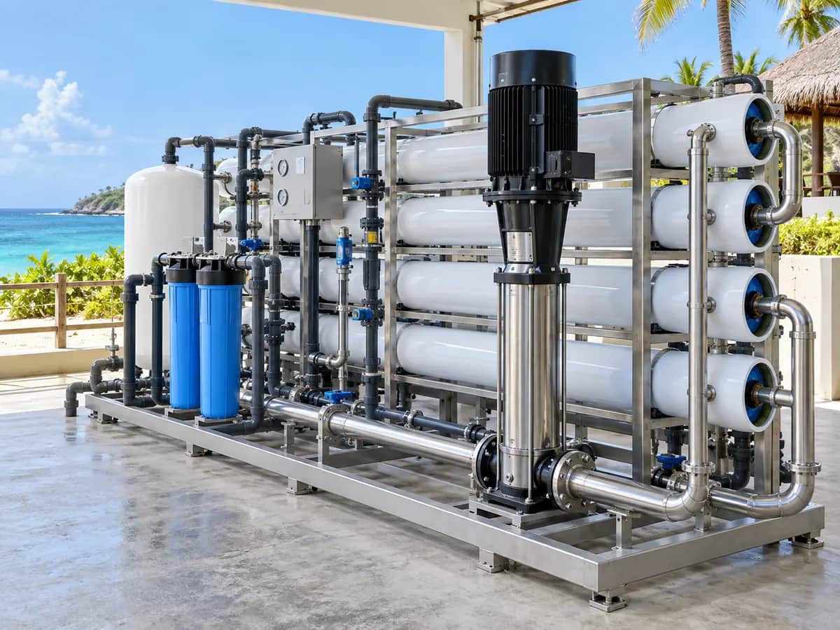 Commercial seawater reverse osmosis system