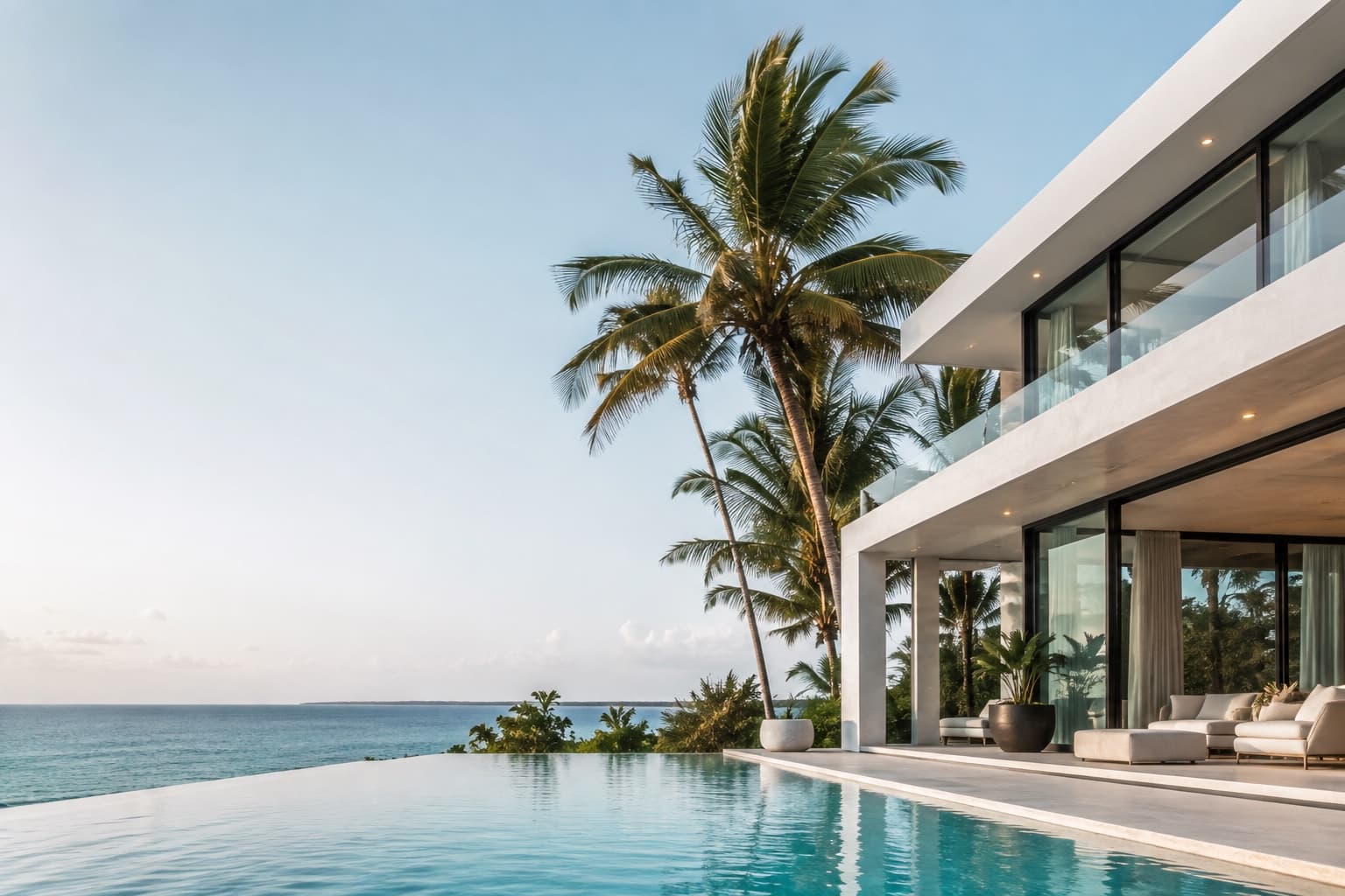 Luxury Zanzibar beachfront villa with an infinity pool