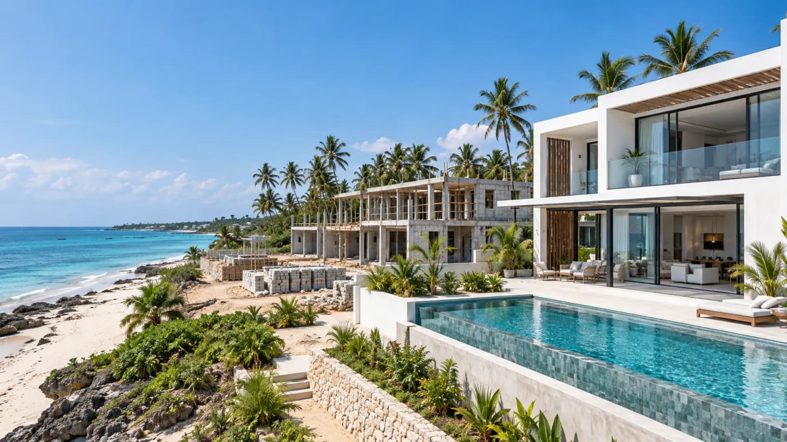 Turnkey coastal villa development in Zanzibar