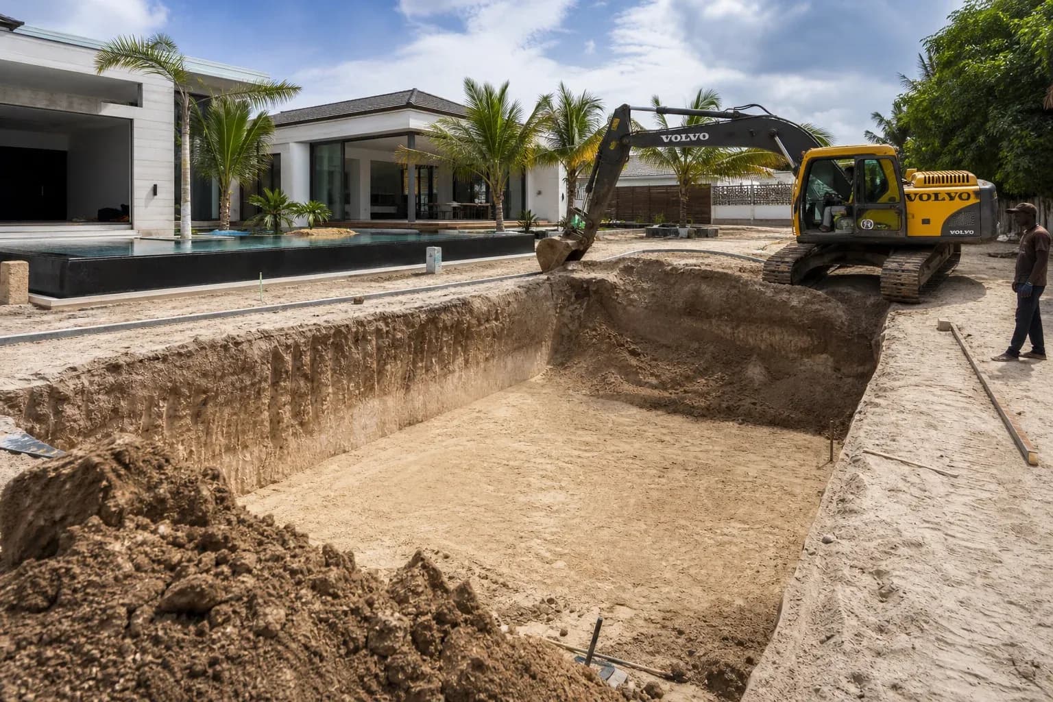 Pool excavation