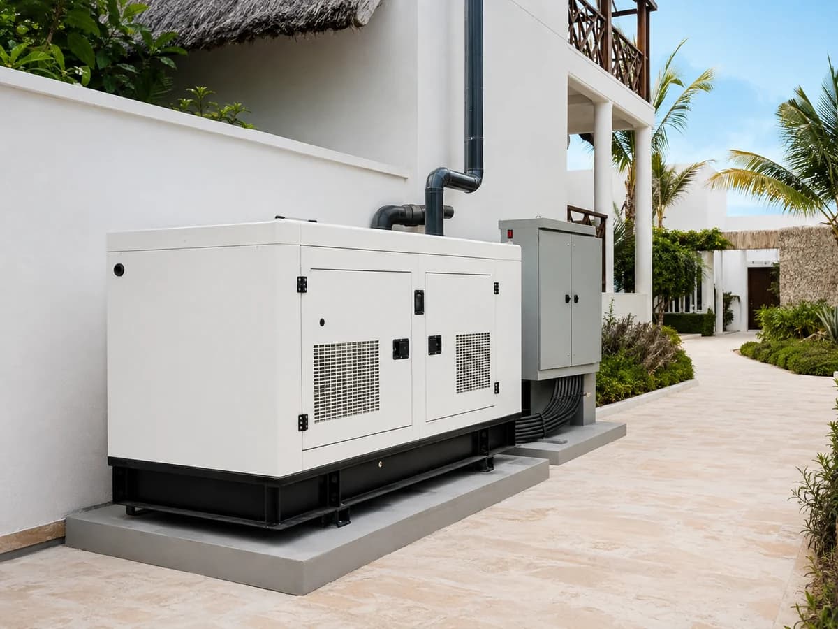 Generator and automatic transfer switch installation in Zanzibar