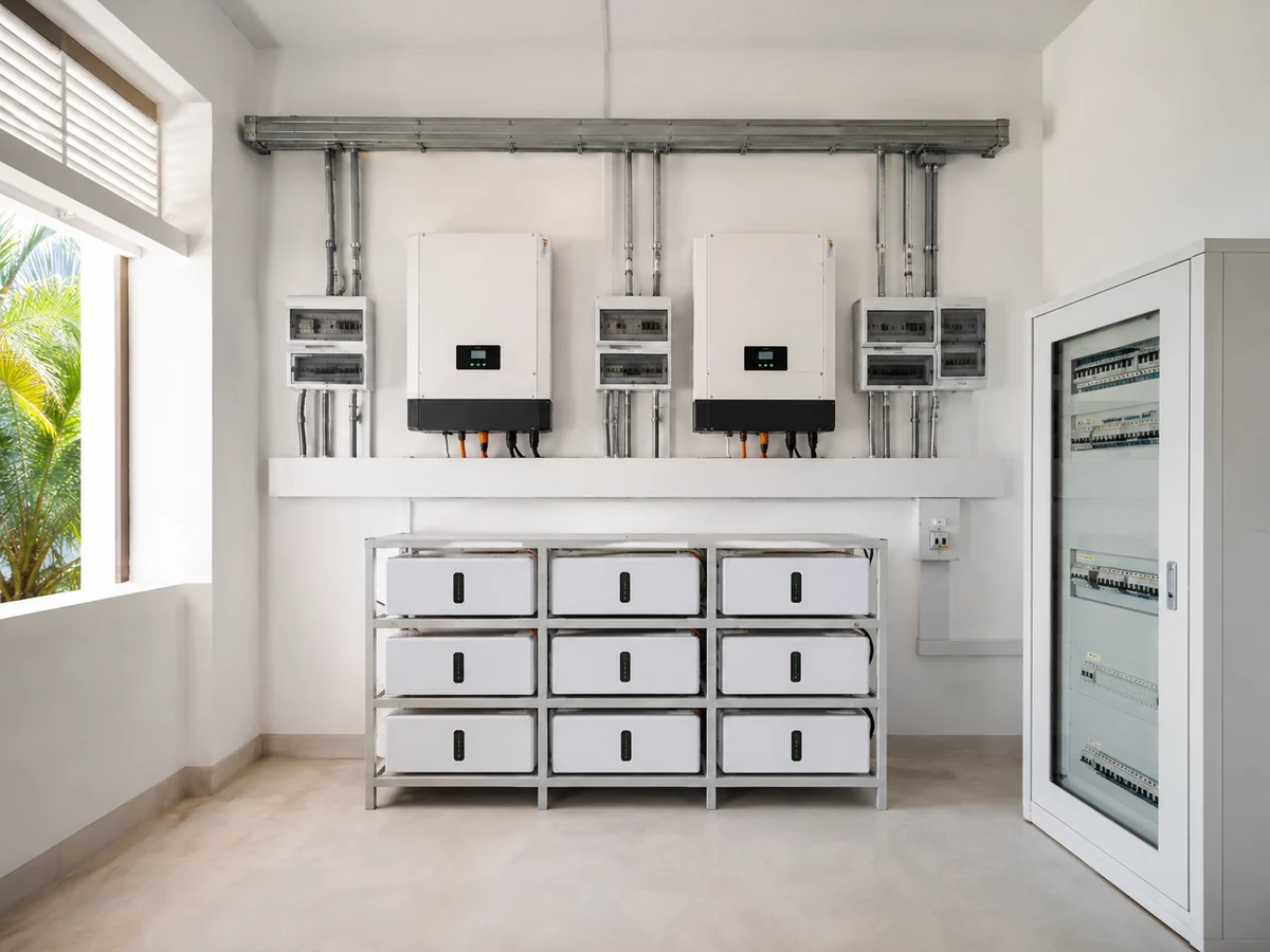 Clean lithium battery backup installation for reliable power