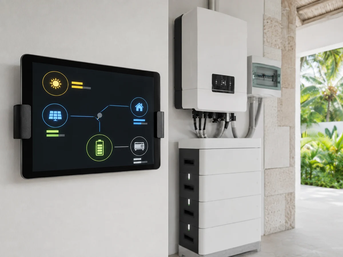 Remote monitoring of solar production and battery status