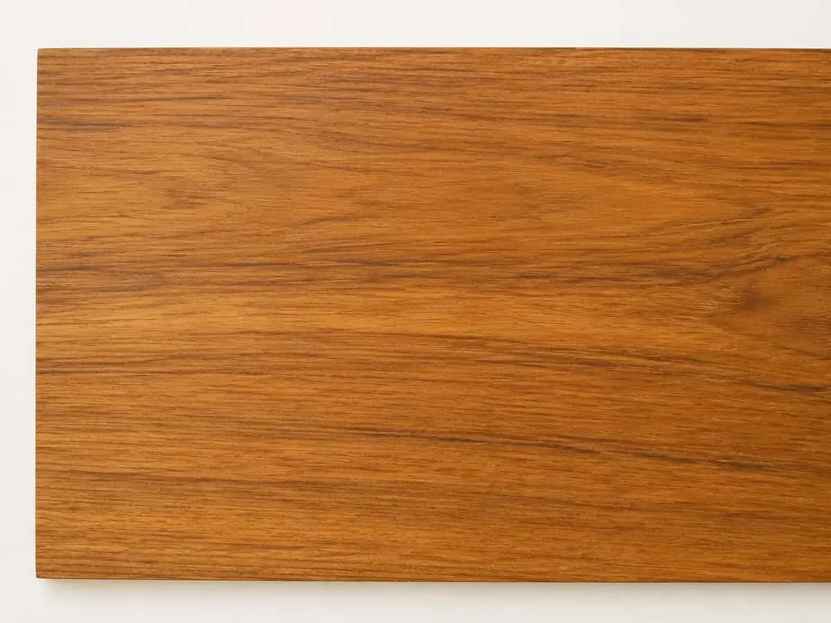 Teak-style wood finish sample