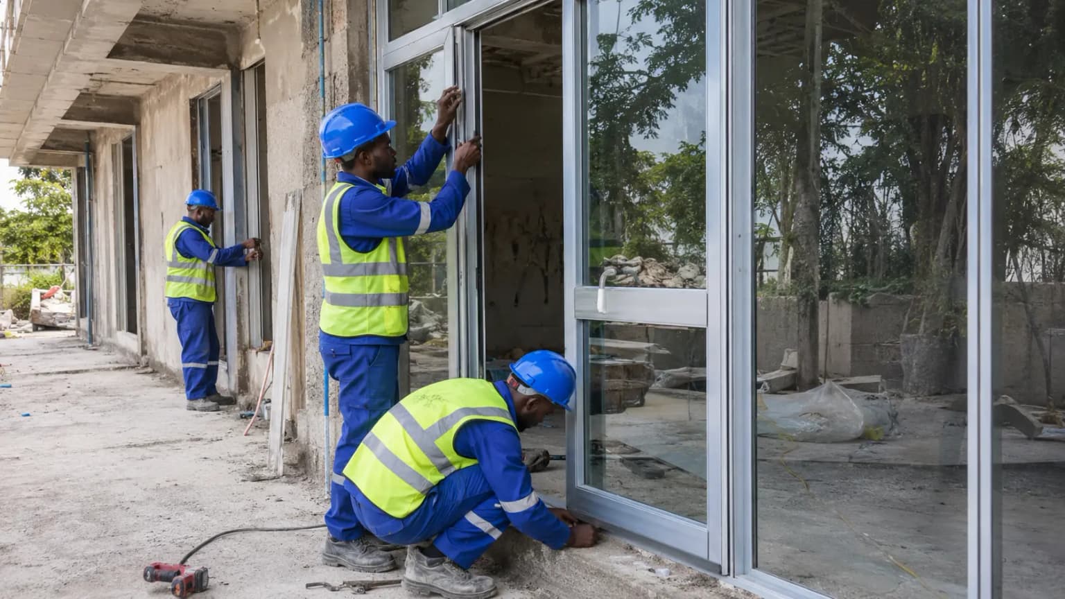 Aluminium Window Installation — Paje, Zanzibar