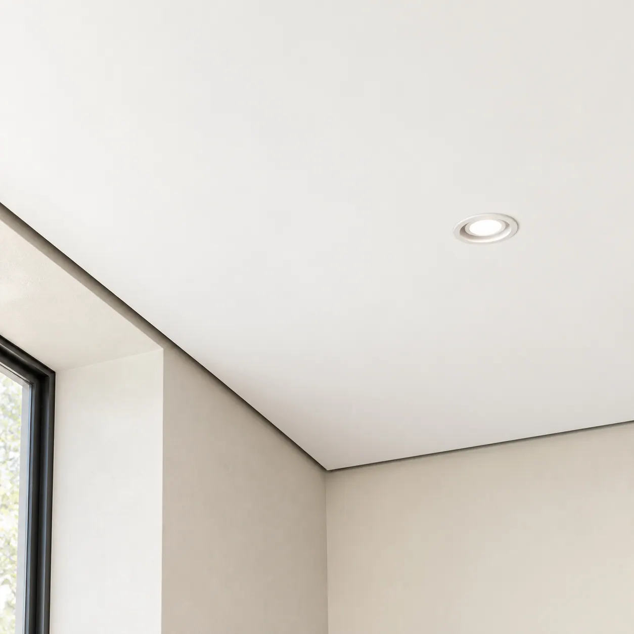 Flat gypsum ceiling option