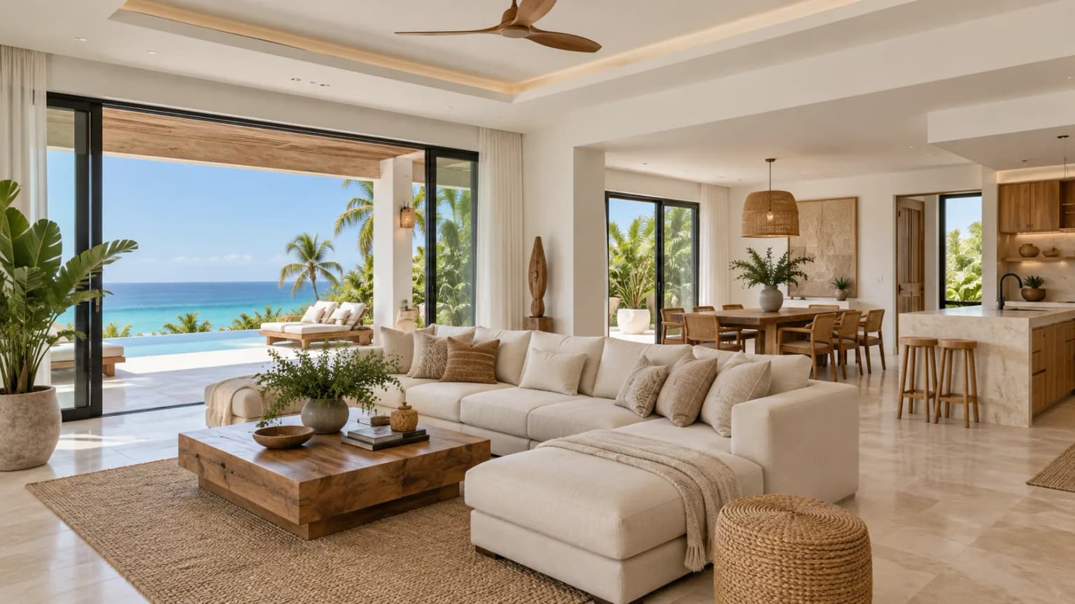 Completed luxury villa interior finishing in Zanzibar