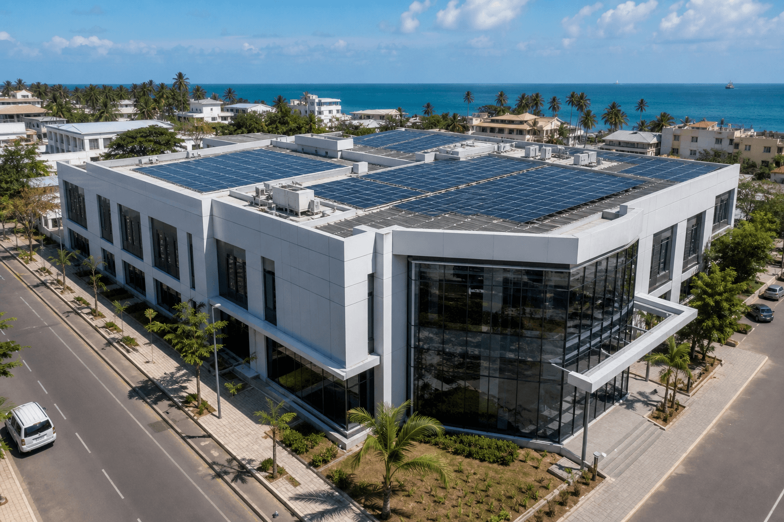 Commercial solar project in Zanzibar