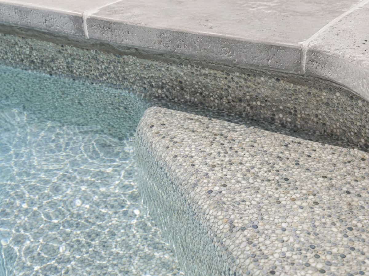 Pebble pool finish